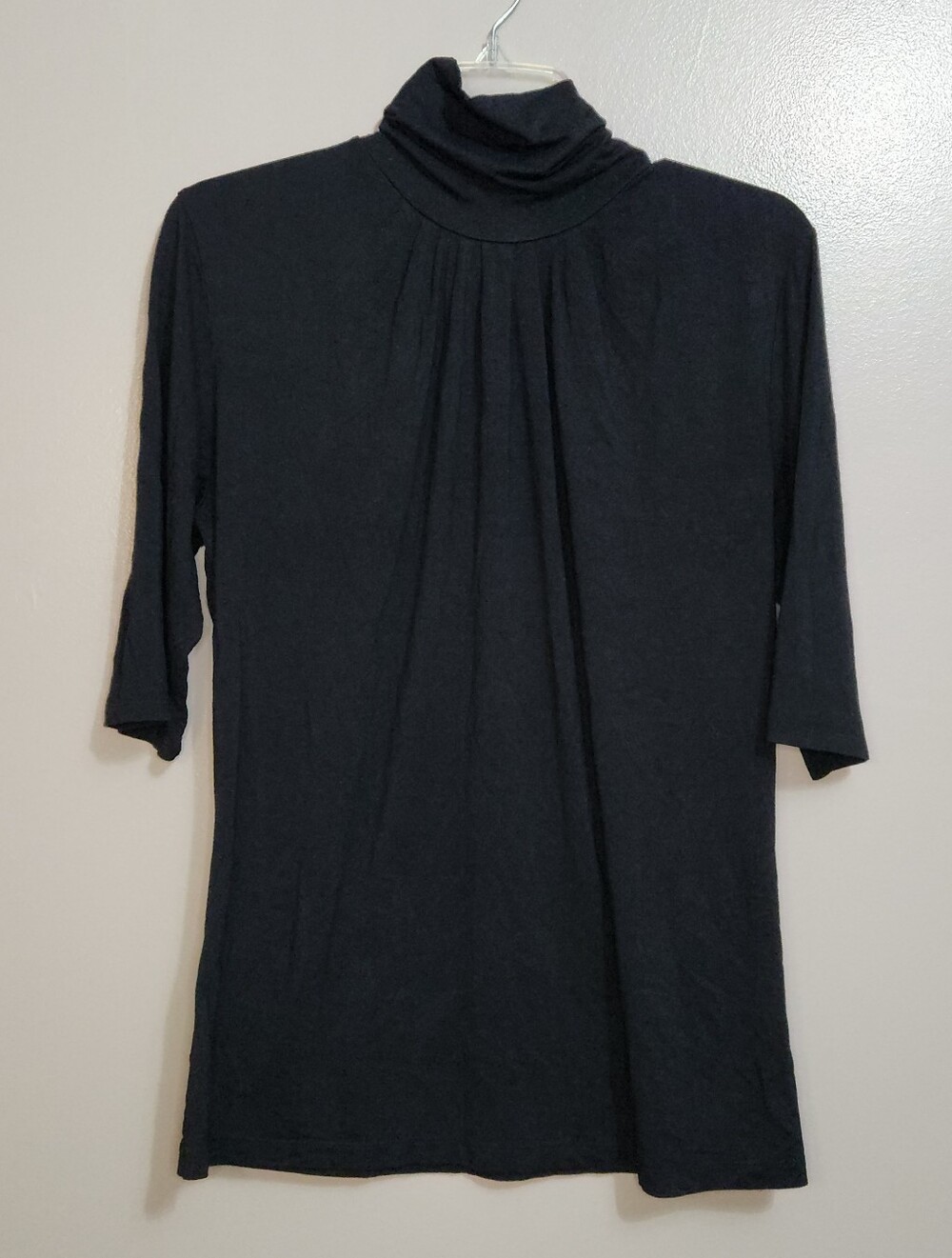 Banana Republic Black Turtleneck 3/4 Sleeve Top Size Large